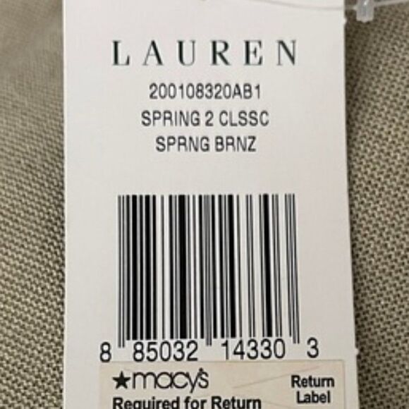 Lauren Ralph Lauren Short Sleeve Scoop Neck Tee Metallic Gold - Picture 9 of 9